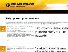 Tablet Screenshot of jak-na-eshop.cz